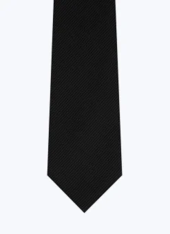 Fursac Silk Tie With Pattern Black Store