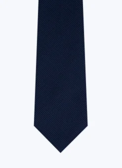 Fursac Silk Tie With Pattern Navy Blue Sale