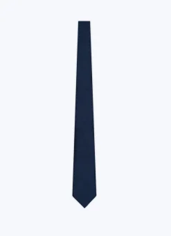 Fursac Silk Tie With Pattern Navy Blue Sale