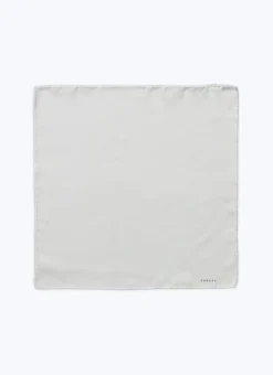Fursac Silk Twill Pocket Square Ecru Best