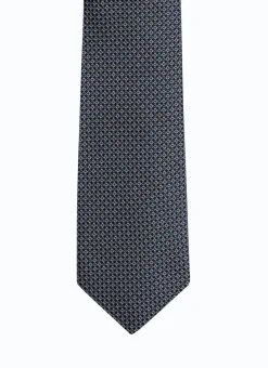 Fursac Sky Blue Silk Tie Sky Blue - "Squares" Pattern Cheap