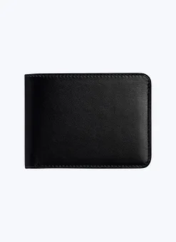 Fursac Smooth Leather Wallet Black Best Sale