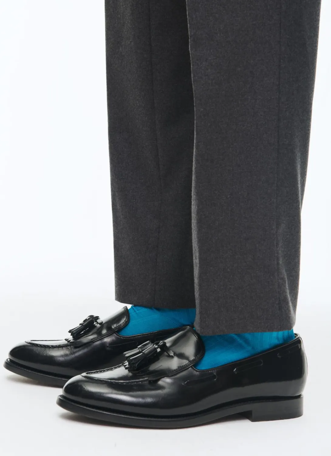 Fursac Spazolatto Leather Loafers With Tassels Black Clearance