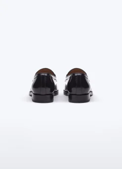Fursac Spazolatto Leather Loafers With Tassels Black Clearance