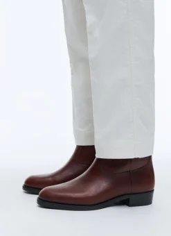Fursac Split Leather Camargue Style Boots Burgundy Outlet