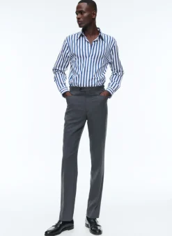 Fursac Striped Shirt With Swallow Collar White - Blue Stripes Flash Sale