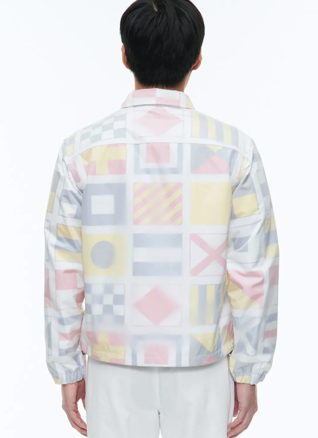Fursac Technical Canvas Ed Jacket Flags Print Outlet