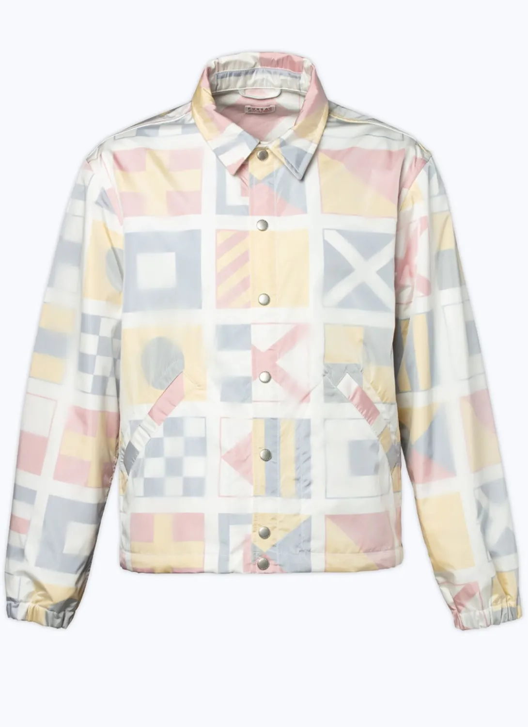 Fursac Technical Canvas Ed Jacket Flags Print Outlet