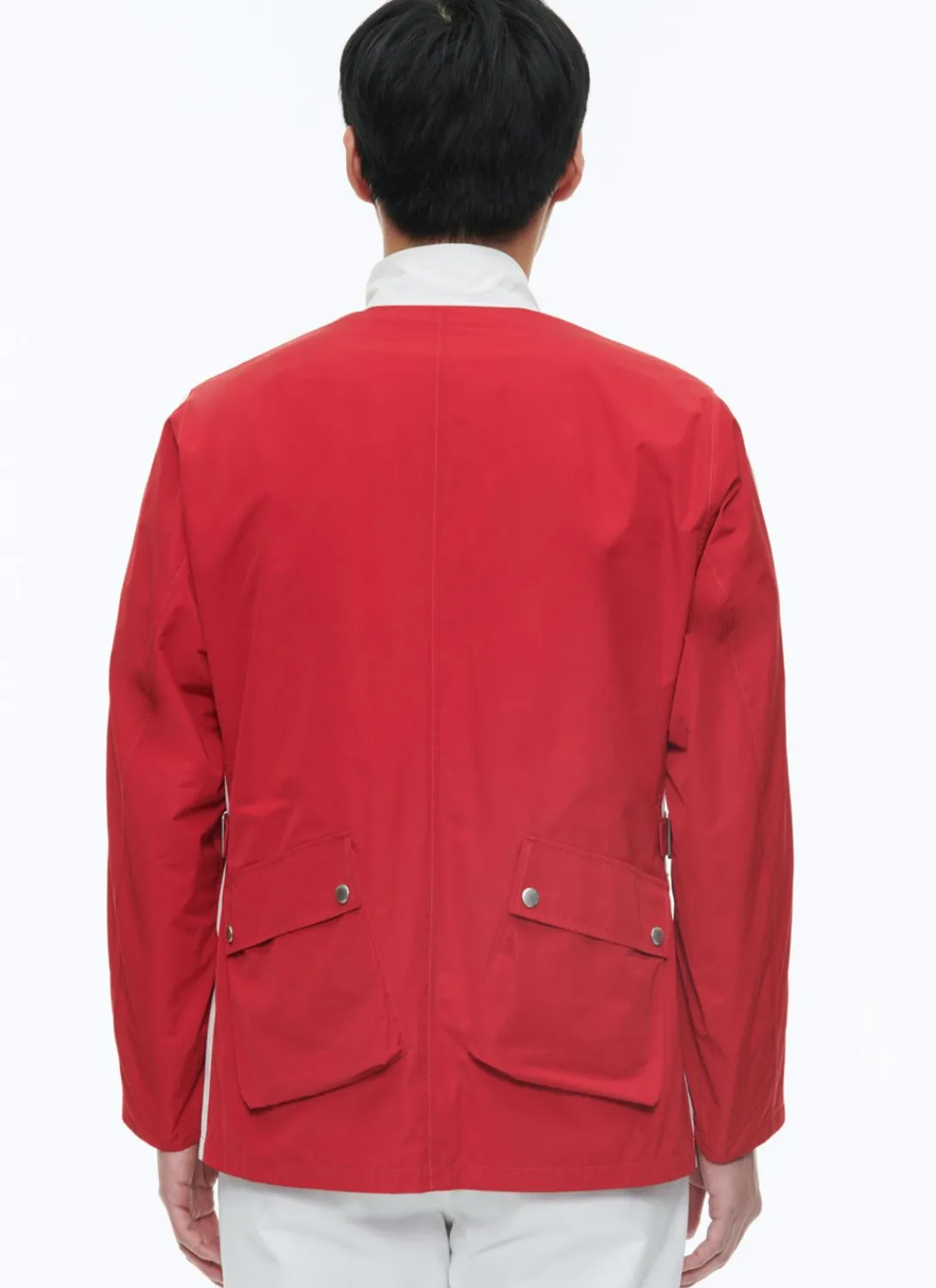 Fursac Technical Canvas Multipockets Parka Red New
