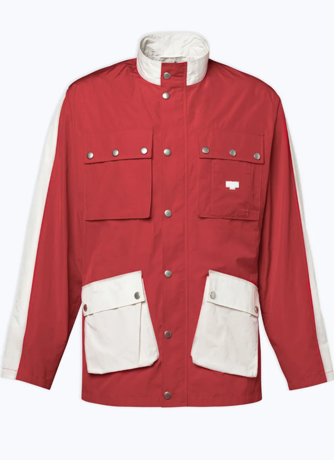 Fursac Technical Canvas Multipockets Parka Red New