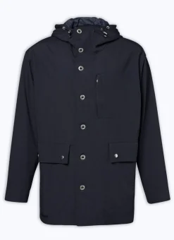 Fursac Technical Canvas Nautical Parka Navy Blue Hot