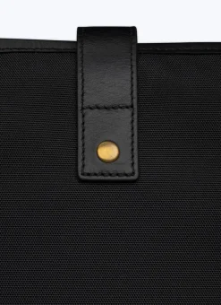 Fursac Technical Fabric And Leather Tote Bag Black Fashion