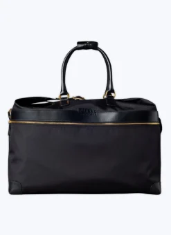 Fursac Technical Fabric And Leather Travel Bag Black New