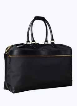 Fursac Technical Fabric And Leather Travel Bag Black New