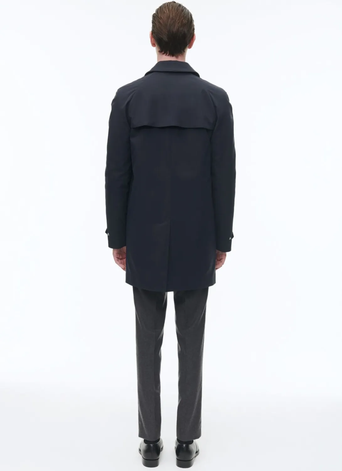 Fursac Technical Serge Water-Repellent Coat Navy Blue Cheap