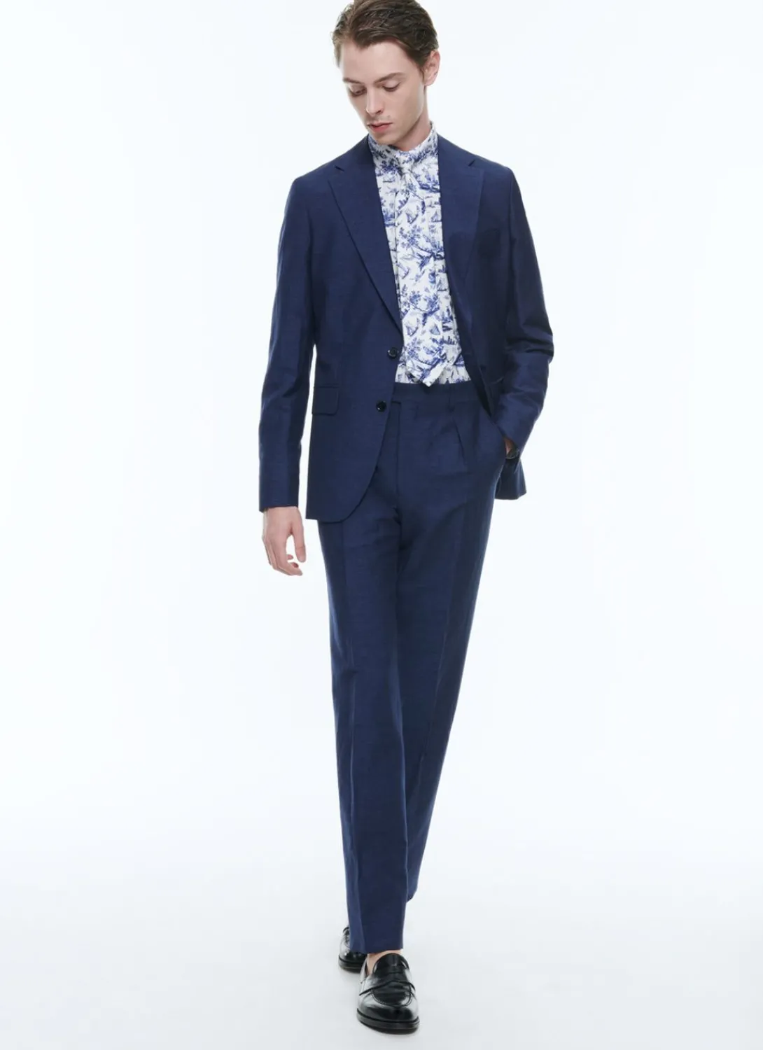 Fursac Toile De Jouy Printed Cotton Shirt Blue Toile De Jouy Print Discount