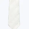 Fursac Velvet And Silk Tie With Stripes Ecru Best Sale