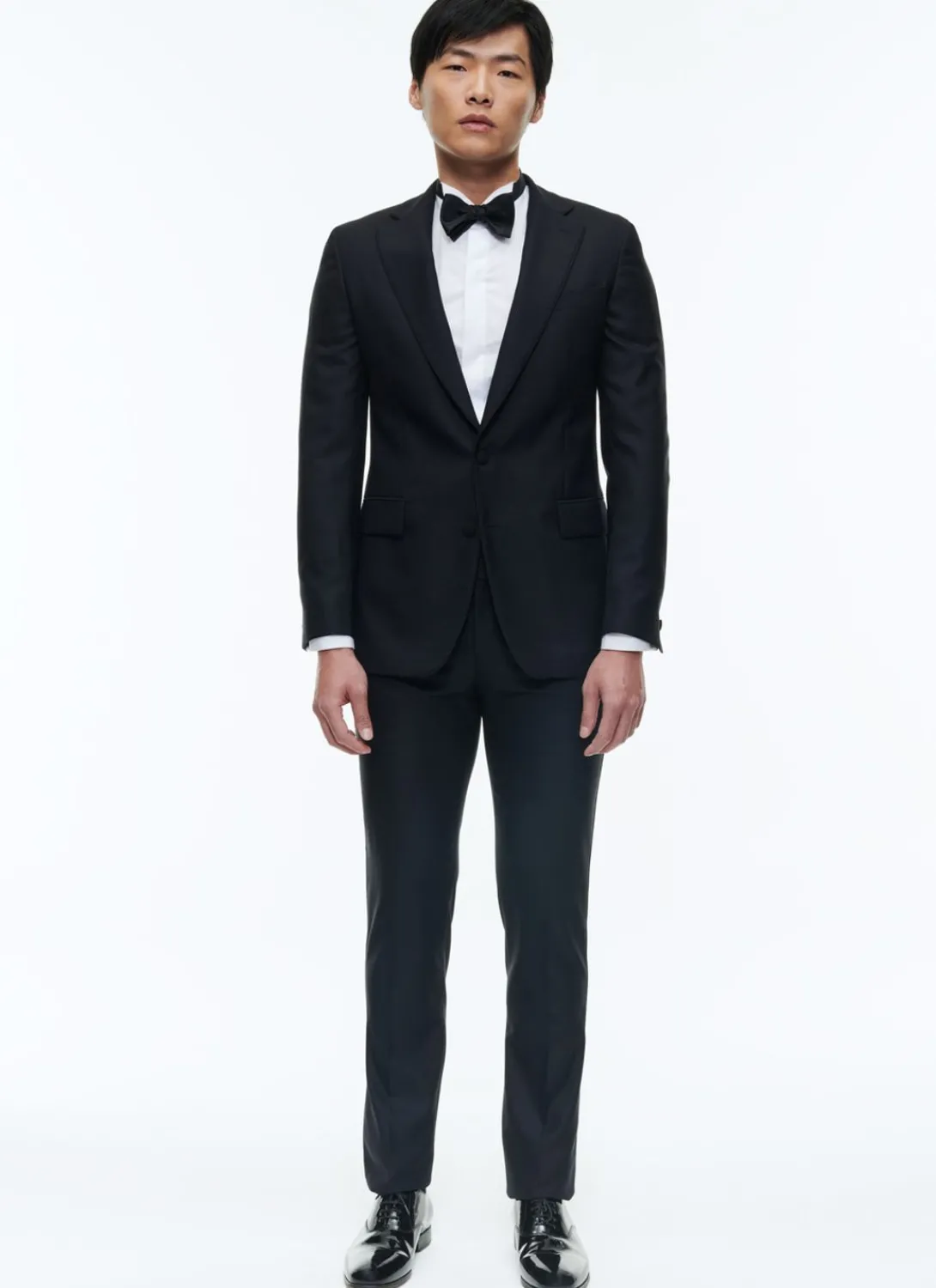 Fursac Virgin Wool Faille Fitted Tuxedo Navy Blue Discount