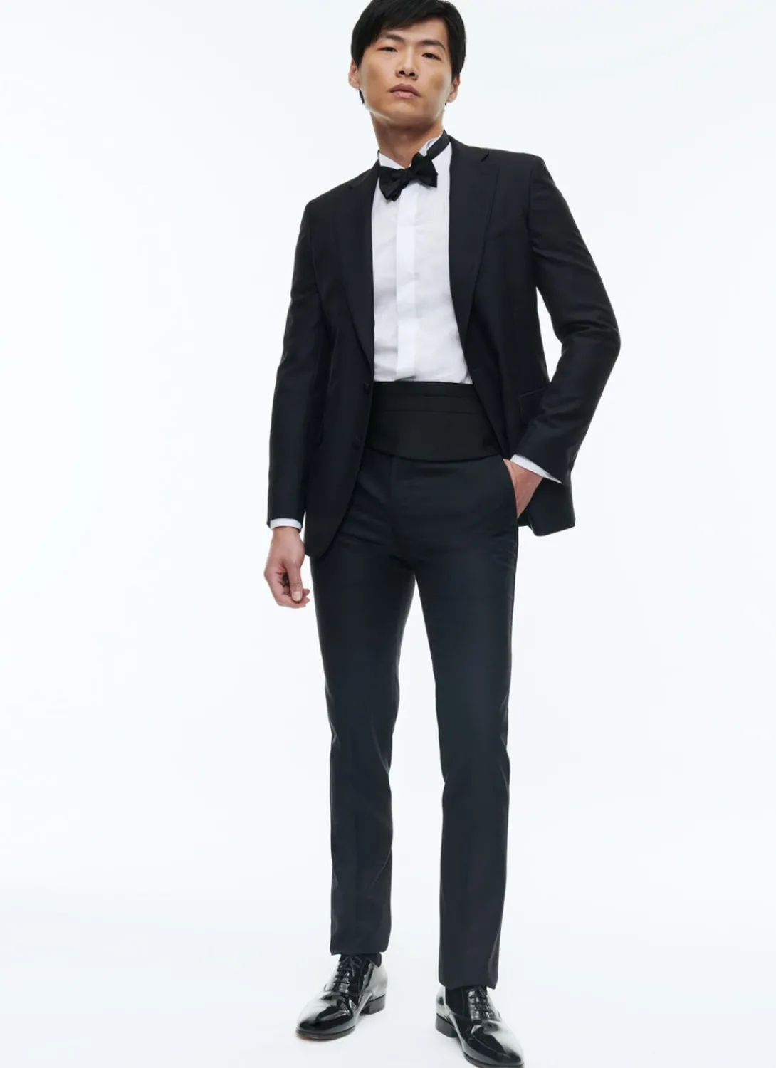 Fursac Virgin Wool Faille Fitted Tuxedo Navy Blue Discount