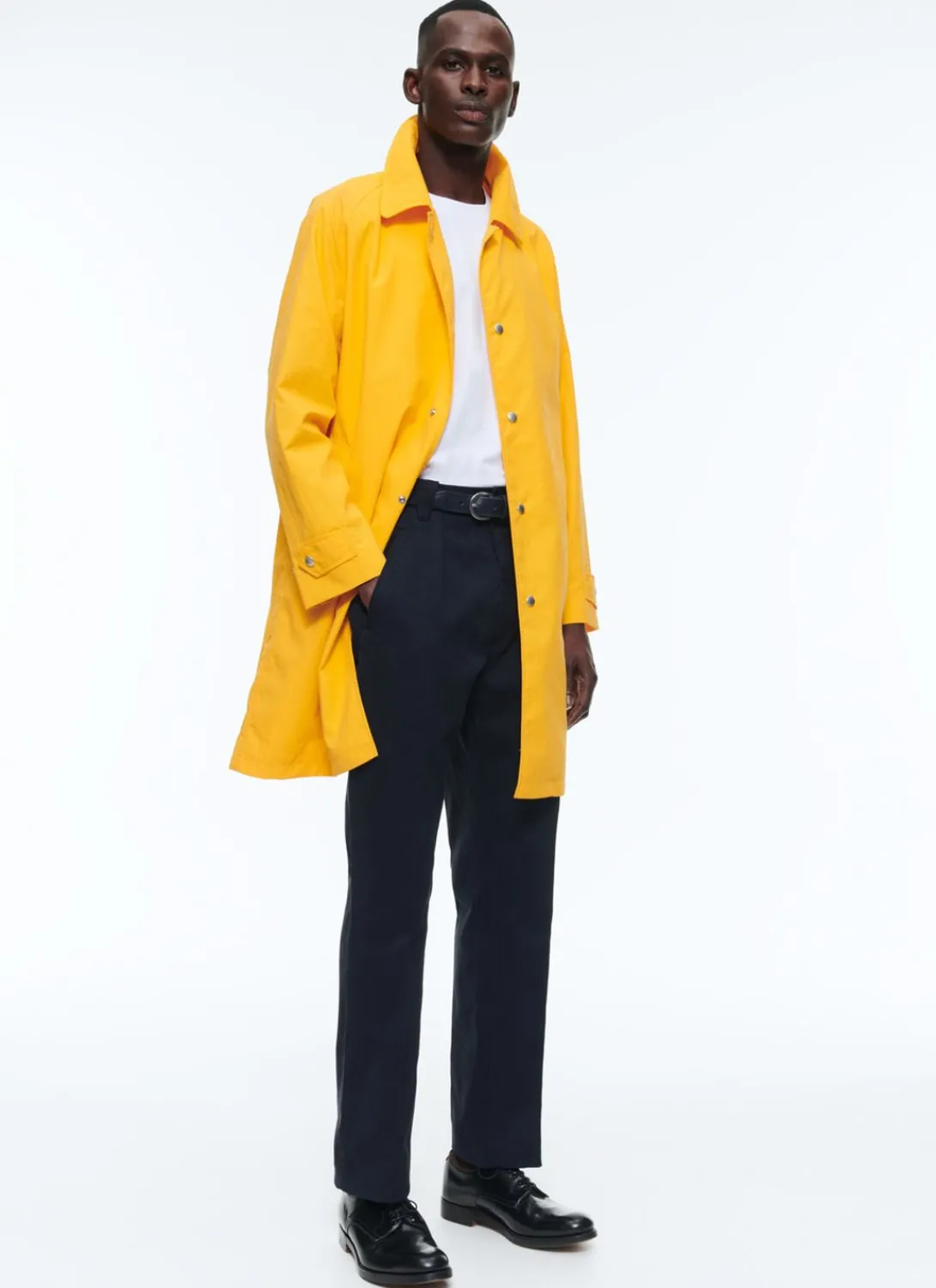 Fursac Water-Repellent Canvas Coat Yellow Outlet