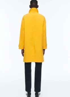 Fursac Water-Repellent Canvas Coat Yellow Outlet