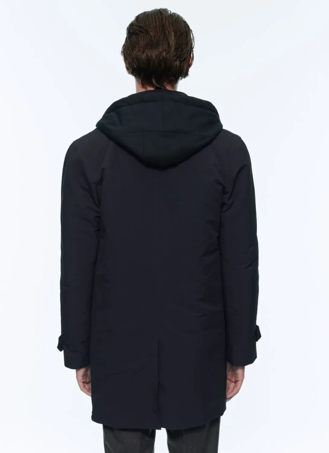 Fursac Water-Repellent Canvas Parka Navy Blue Discount