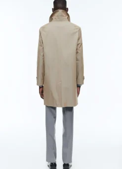 Fursac Water-Repellent Solaro Cotton Coat Egg Shell Cheap
