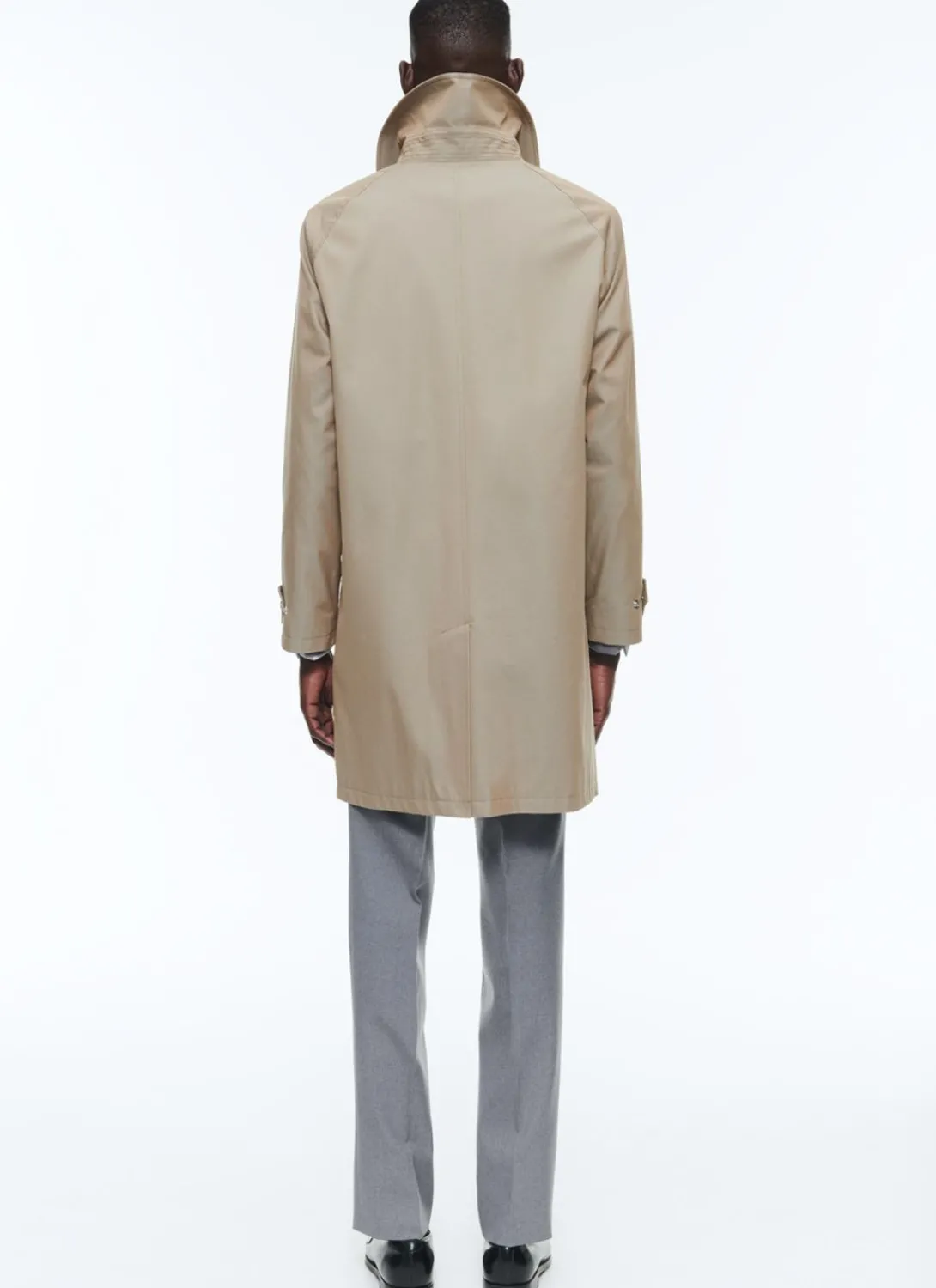 Fursac Water-Repellent Solaro Cotton Coat Egg Shell Cheap
