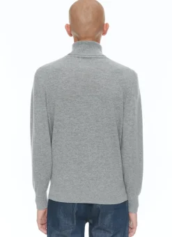 Fursac Wool And Cashmere Roll Neck Sweater Pearl Grey Online