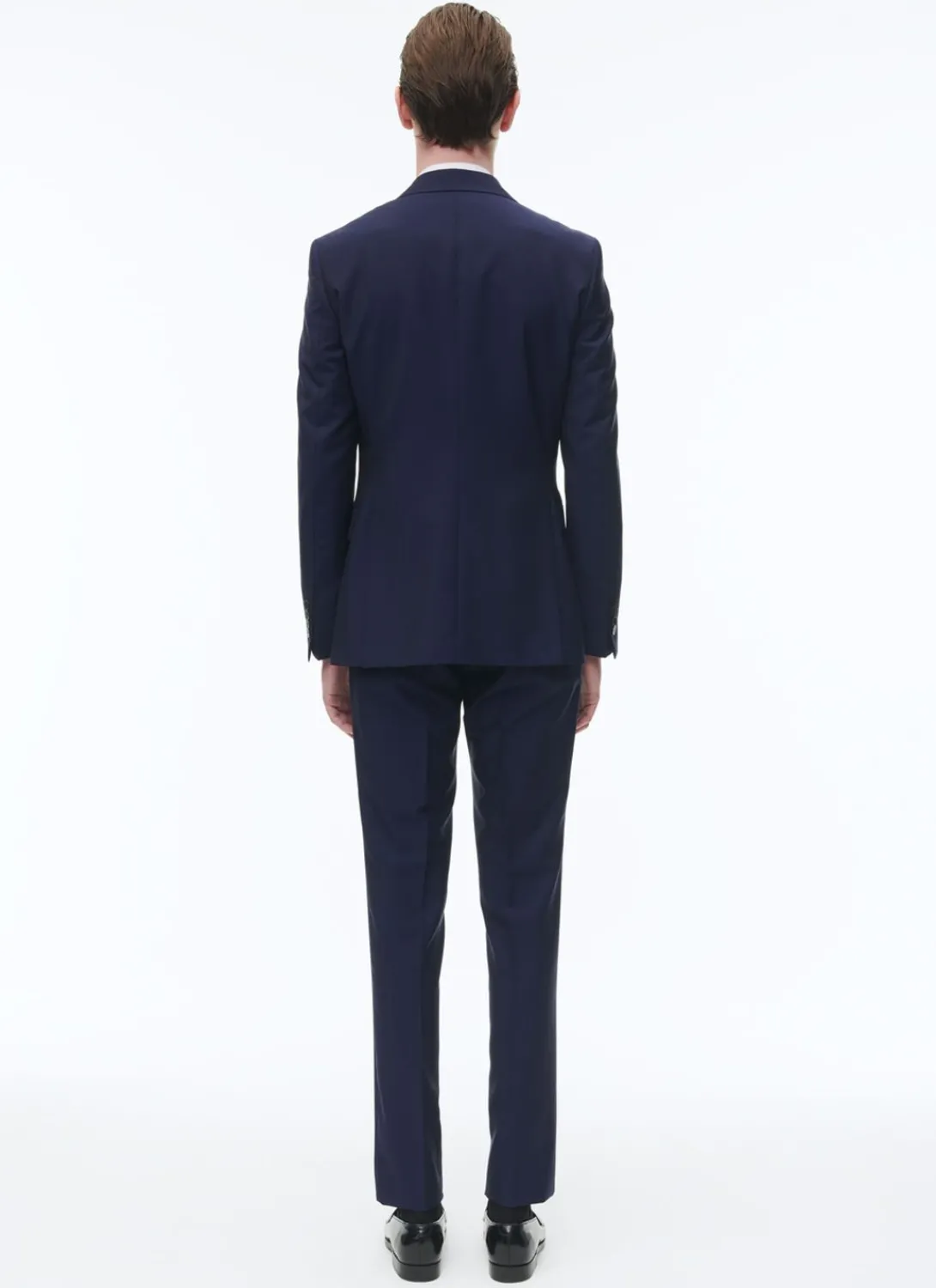 Fursac Wool And Mohair Fitted Suit Indigo Blue Discount