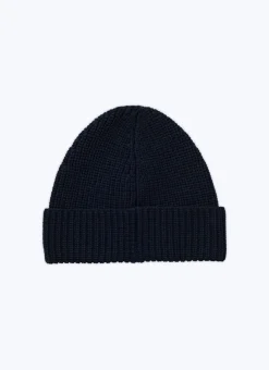 Fursac Wool Beany Hat Navy Blue Hot