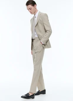 Fursac Wool Canvas Suit Beige Store