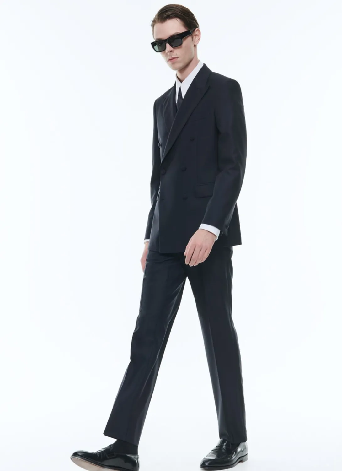 Fursac Wool Faille Double-Breasted Tuxedo Navy Blue Online