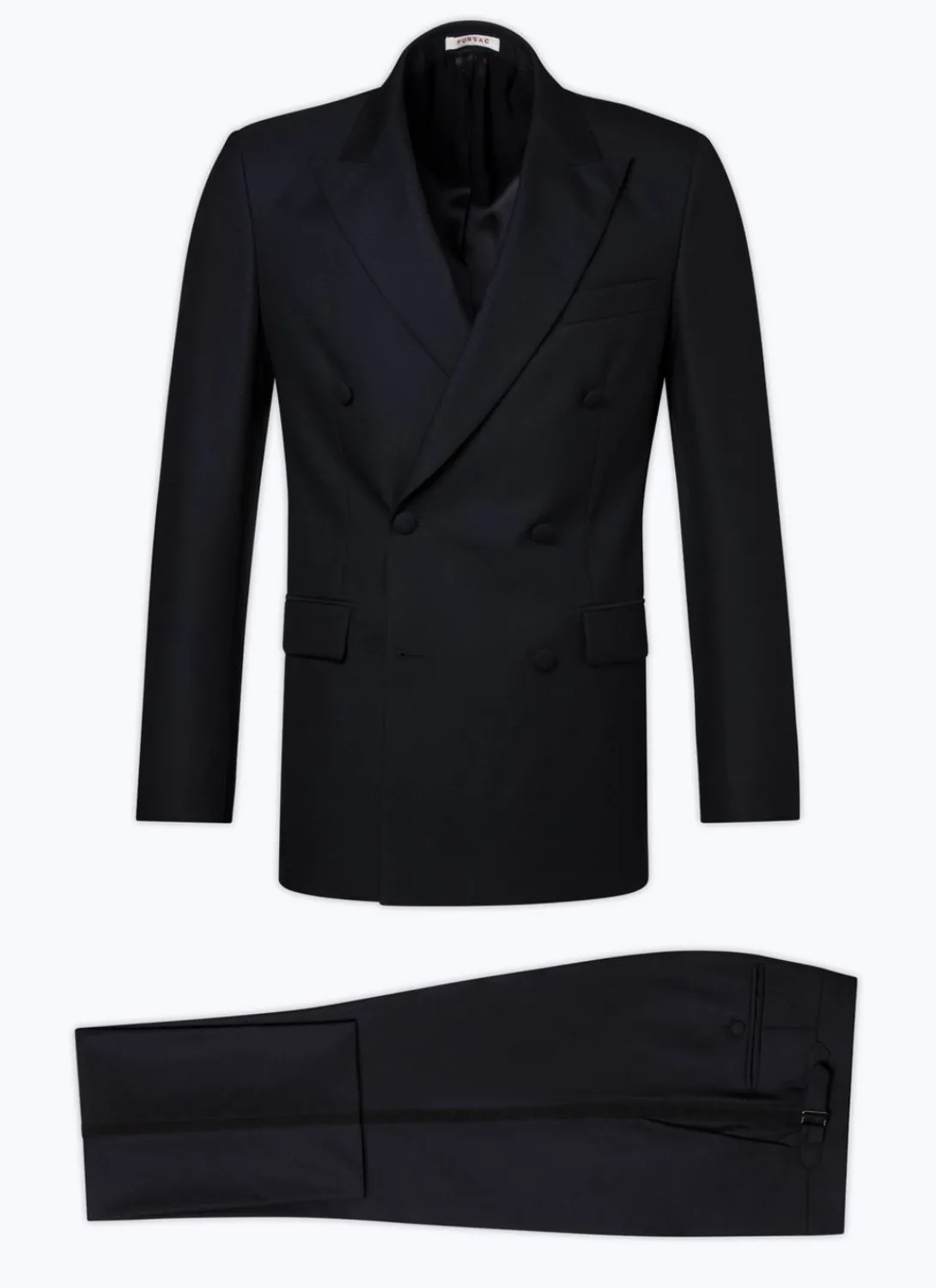 Fursac Wool Faille Double-Breasted Tuxedo Navy Blue Online