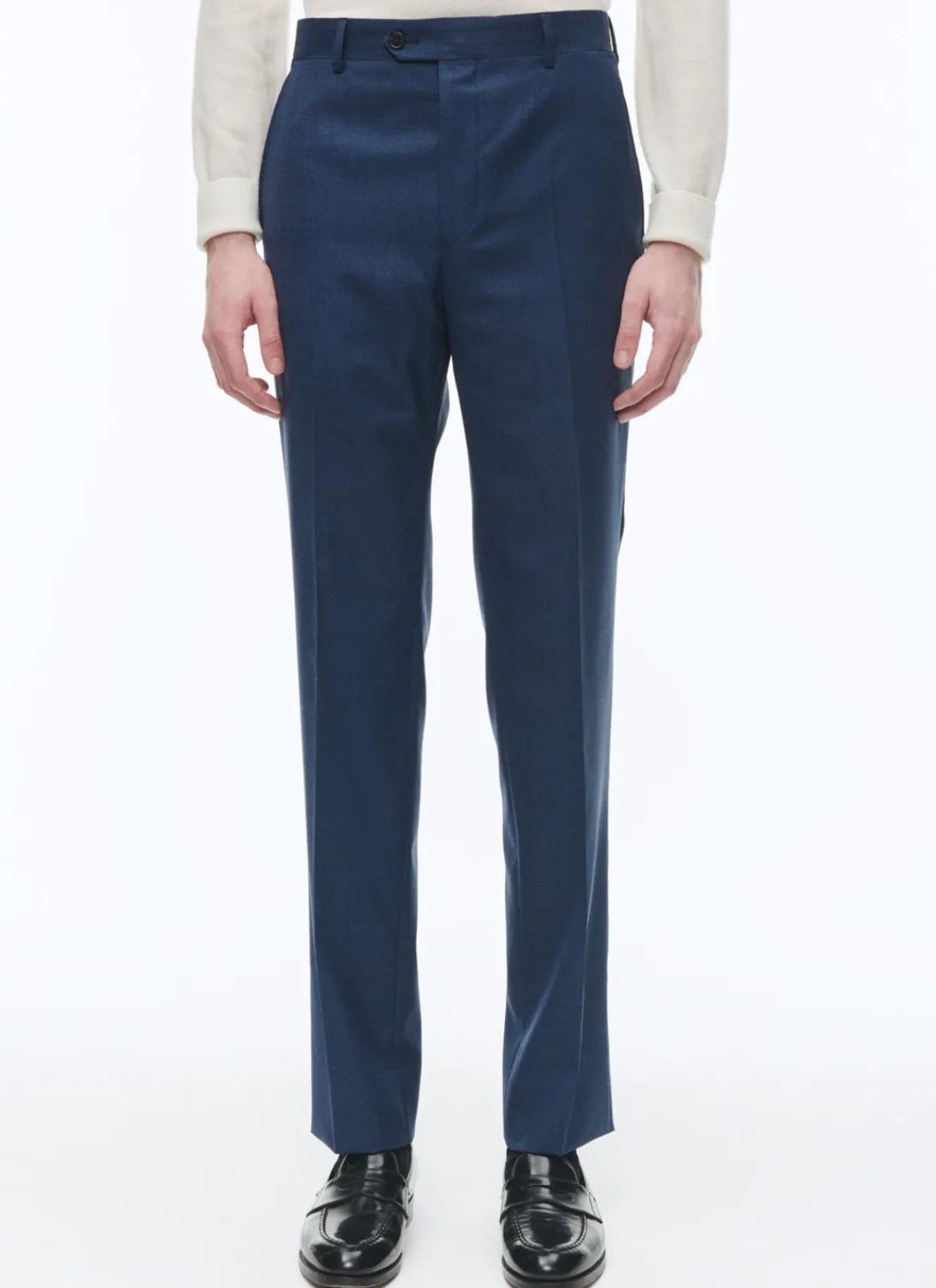 Fursac Wool Fitted Suit With Micro Design Prussian Blue - Micro Design Best