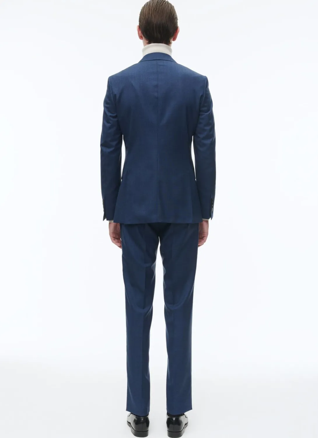 Fursac Wool Fitted Suit With Micro Design Prussian Blue - Micro Design Best