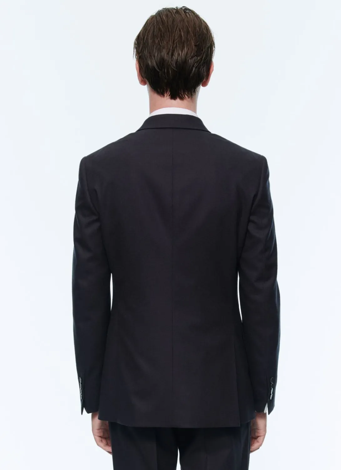 Fursac Wool Flannel Double-Breasted Jacket Navy Blue Clearance