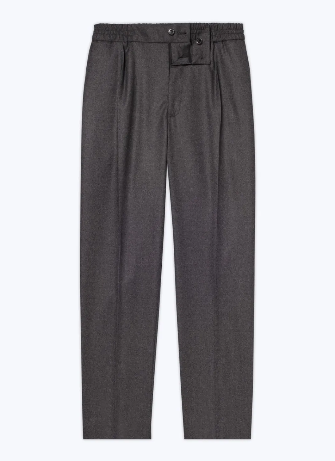 Fursac Wool Flannel Elasticated Trousers Grey Cheap
