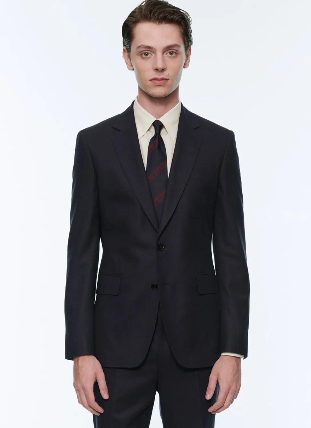 Fursac Wool Flannel Jacket Navy Blue Best Sale