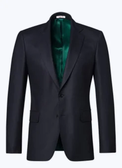 Fursac Wool Flannel Jacket Navy Blue Best Sale