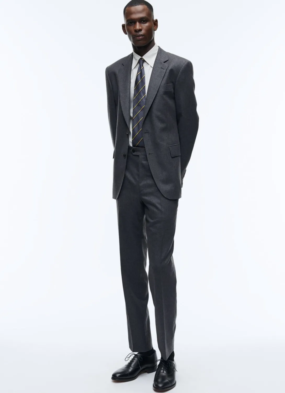 Fursac Wool Flannel Jacket Charcoal Grey Best