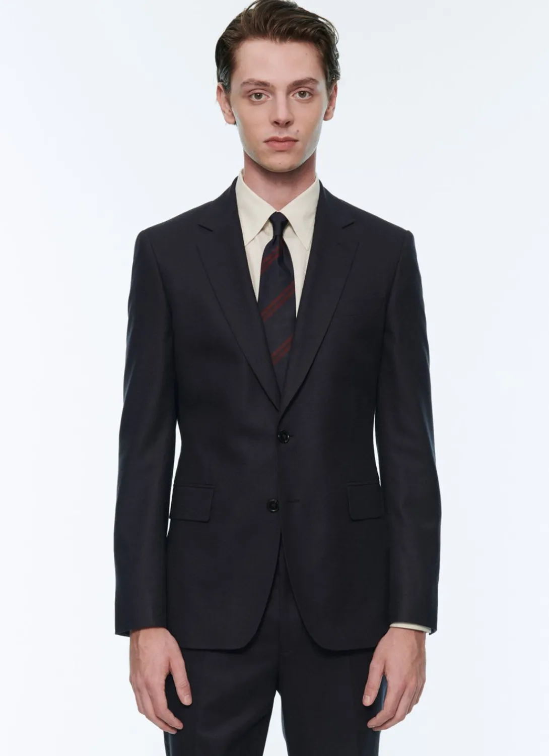 Fursac Wool Flannel Si Navy Blue Fashion