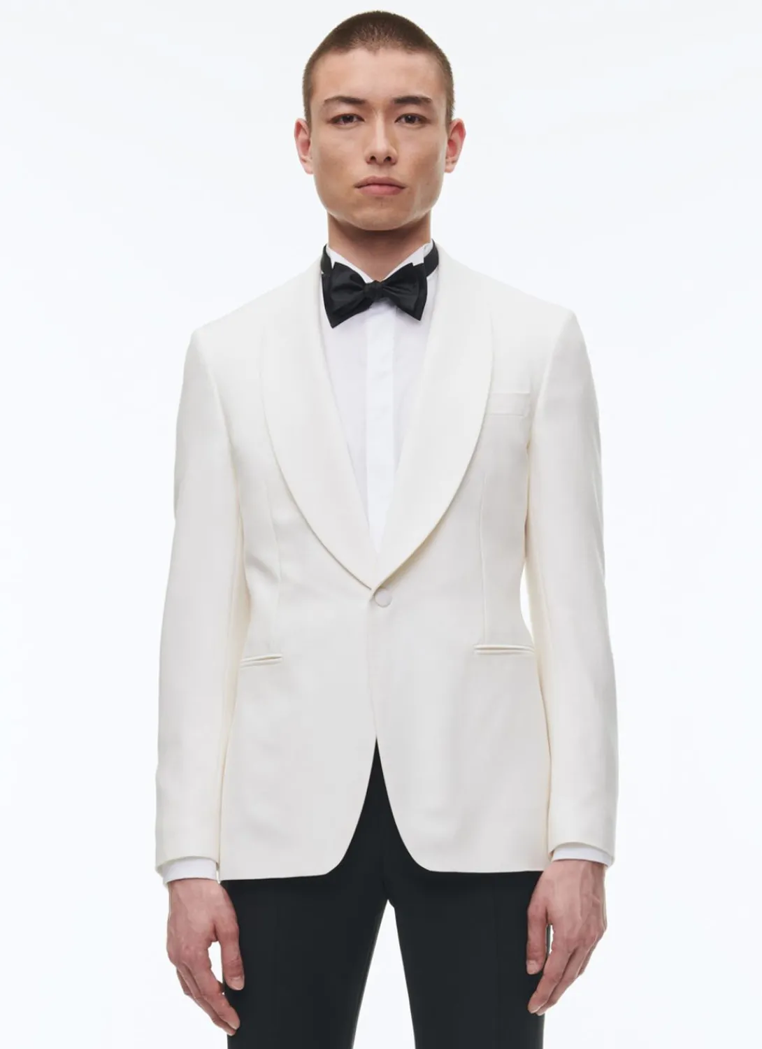 Fursac Wool, Mohair And Silk Tuxedo Jacket Ecru Hot