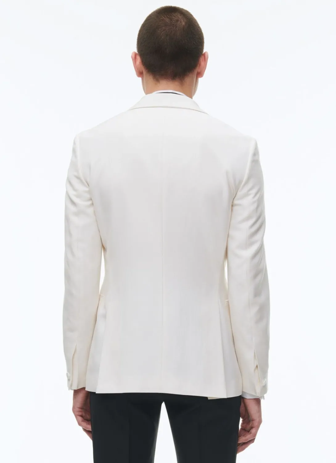 Fursac Wool, Mohair And Silk Tuxedo Jacket Ecru Hot
