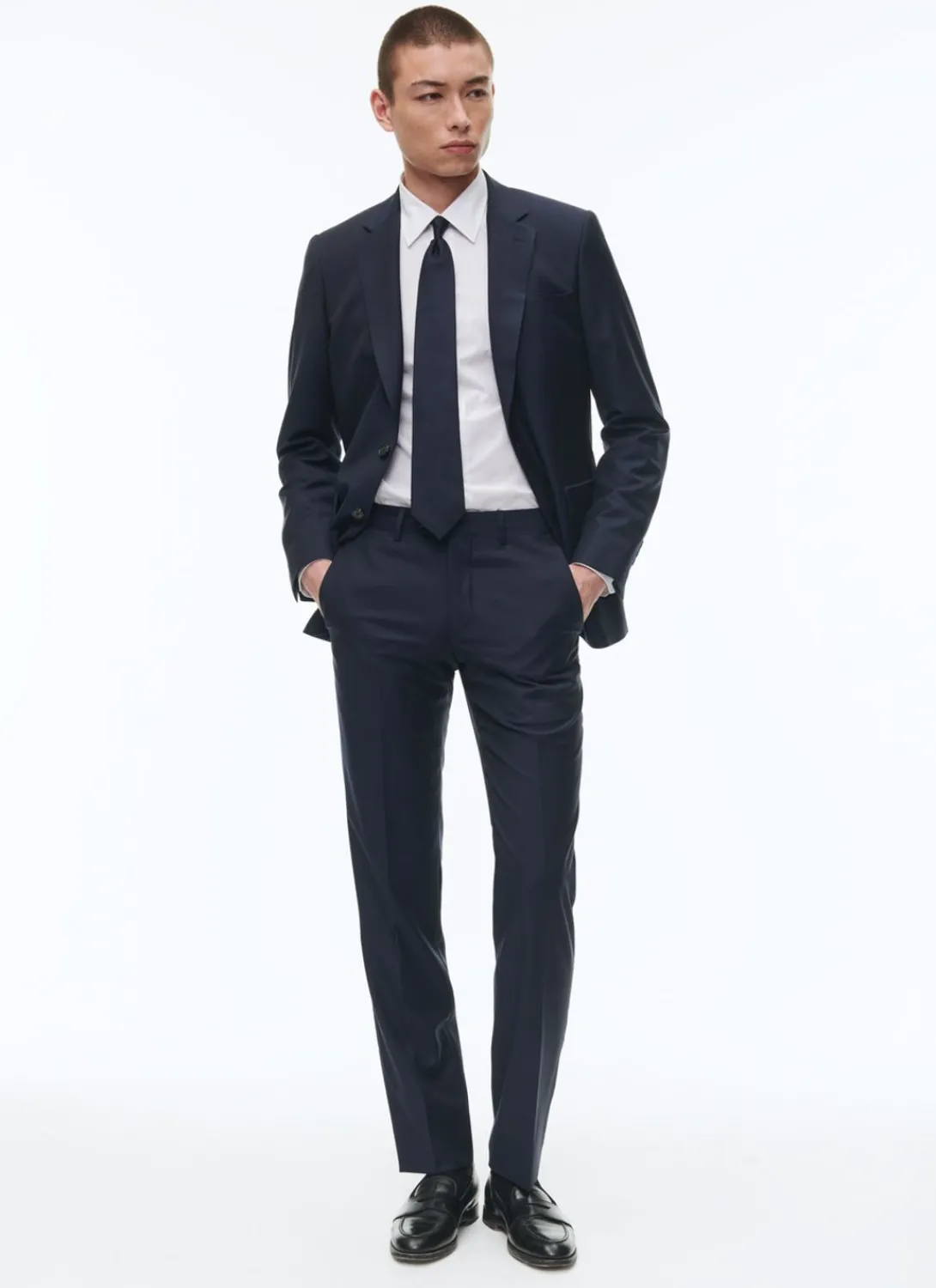 Fursac Wool Serge Large Suit Navy Blue Sale