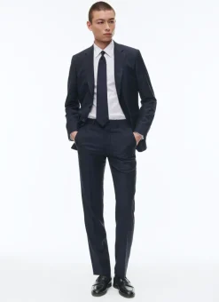 Fursac Wool Serge Large Suit Jacket Navy Blue Discount