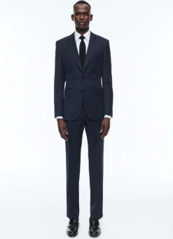 Fursac Wool Serge Suit Navy Blue Flash Sale