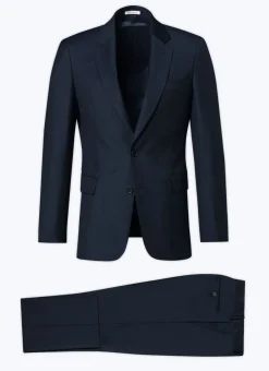 Fursac Wool Serge Suit Navy Blue Online