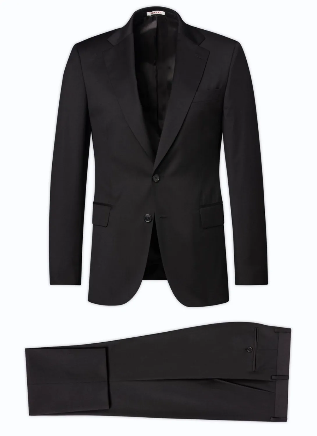Fursac Wool Serge Suit Black Outlet