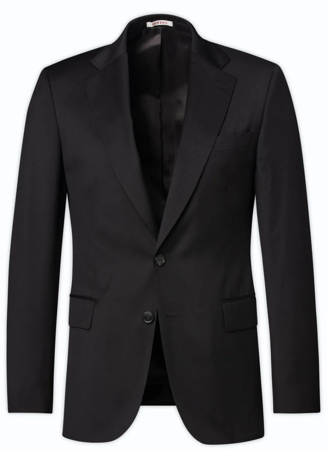 Fursac Wool Serge Suit Jacket Black Outlet